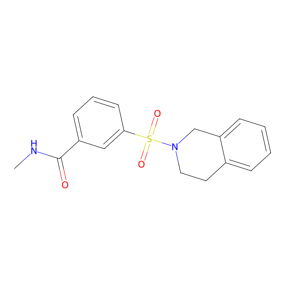 3-(3,4-Dihydroisoquinolin-2(1h)-Ylsulfonyl)-N-Methylbenzamide molecular structure, CAS 445227-19-0