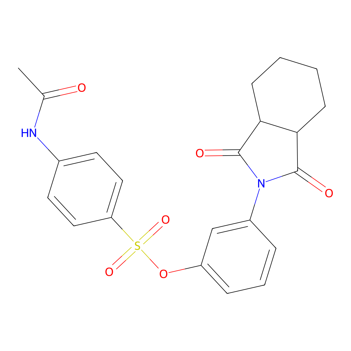 3-(1,3-dioxooctahydro-2H-isoindol-2-yl)phenyl 4-(acetylamino)benzenesulfonate molecular structure, CAS 445228-41-1