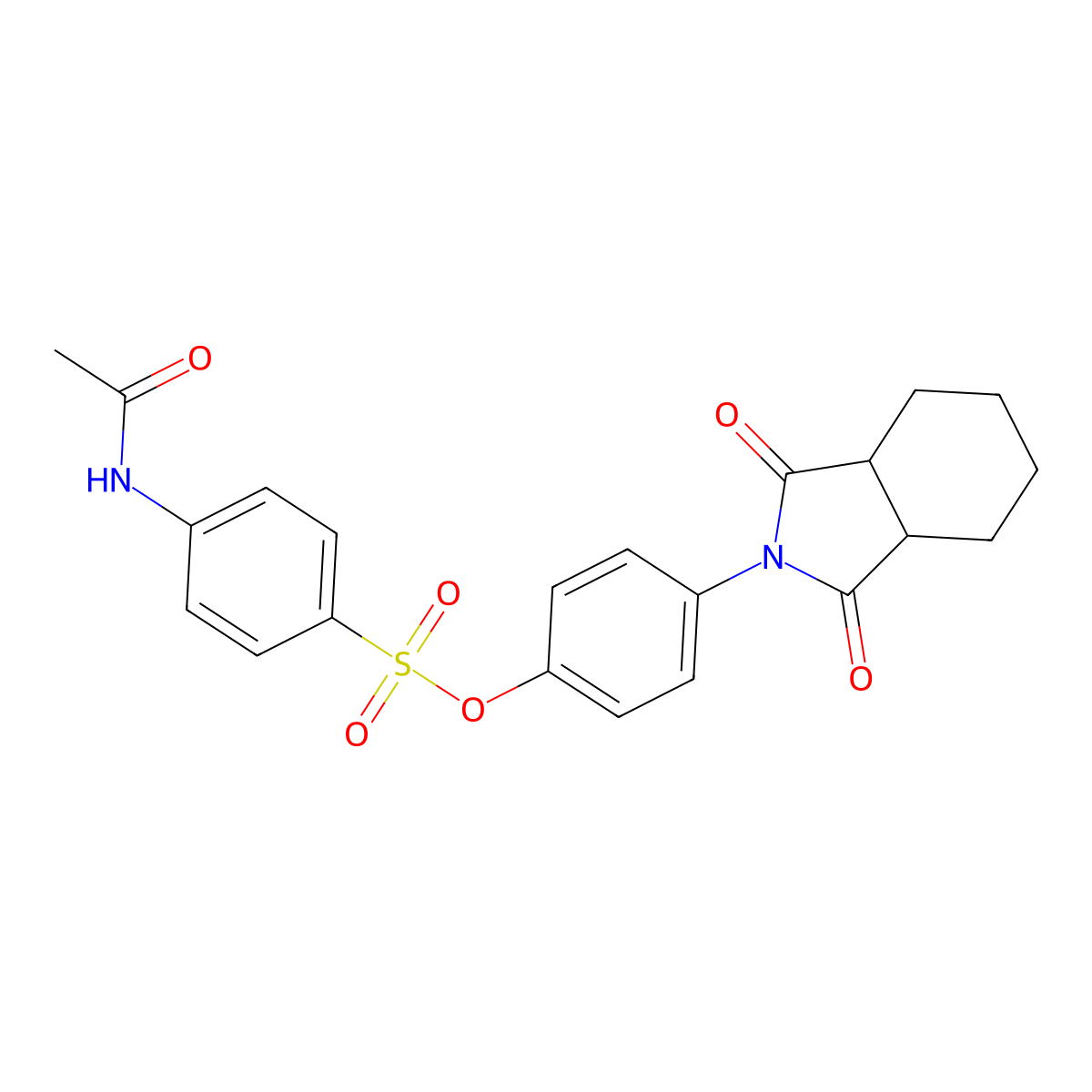 4-(1,3-dioxooctahydro-2H-isoindol-2-yl)phenyl 4-(acetylamino)benzenesulfonate molecular structure, CAS 445228-43-3