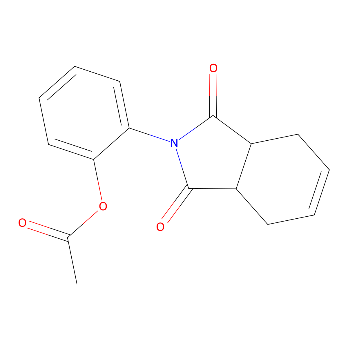 2-(1,3-dioxo-1,3,3a,4,7,7a-hexahydro-2H-isoindol-2-yl)phenyl acetate molecular structure, CAS 445228-55-7