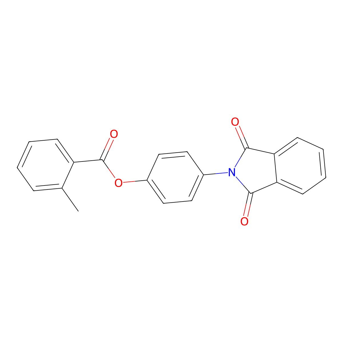 4-(1,3-dioxo-1,3-dihydro-2H-isoindol-2-yl)phenyl 2-methylbenzoate molecular structure, CAS 445228-56-8