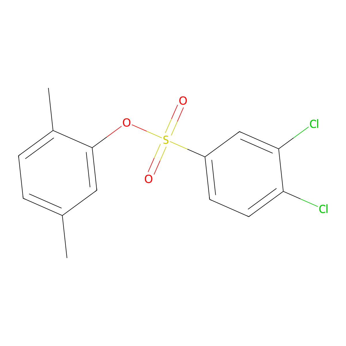 2,5-Dimethylphenyl 3,4-dichlorobenzenesulfonate molecular structure, CAS 445228-66-0