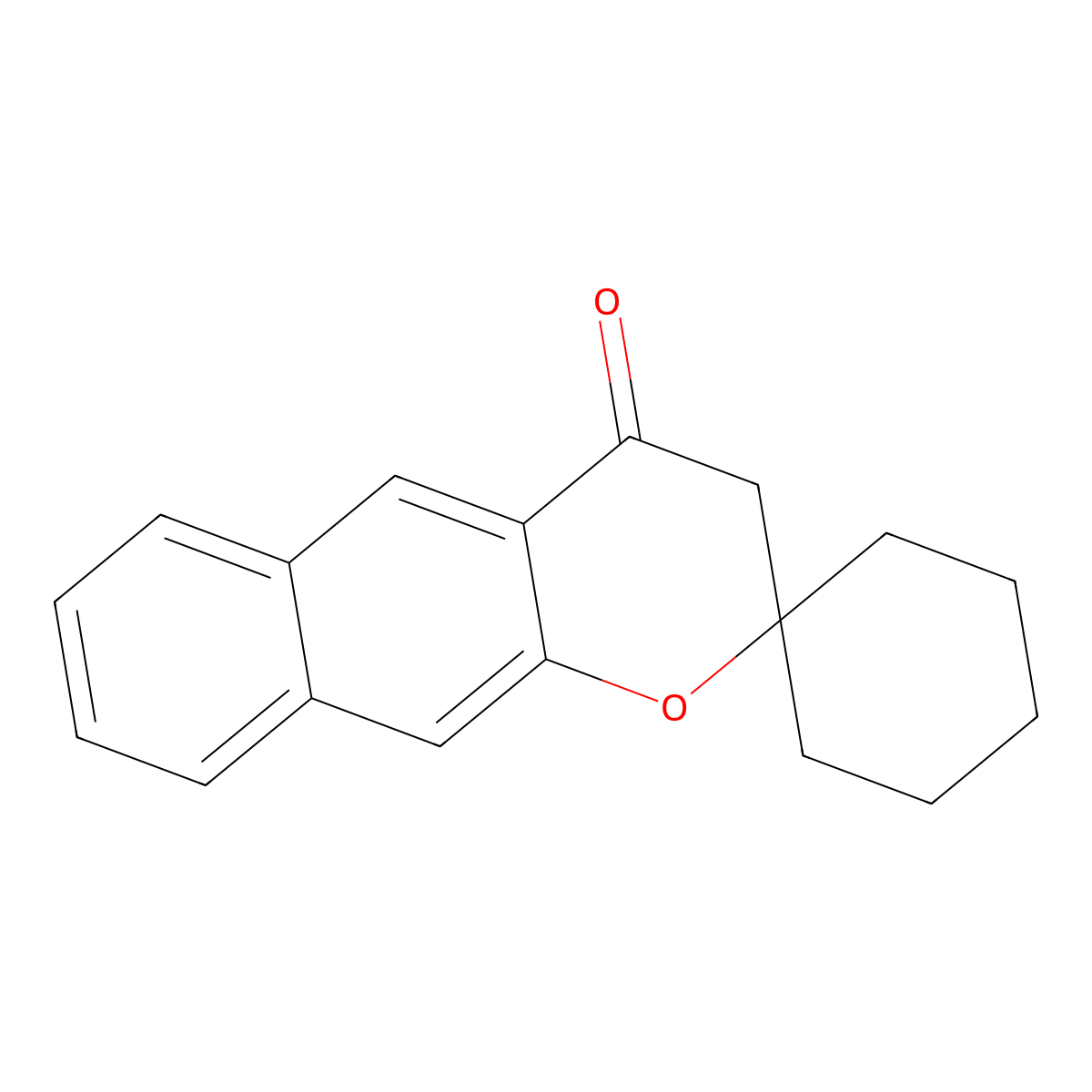 2,3-dihydrospiro(4H-benzo[g]chromene-2,1'-cyclohexane)-4-one molecular structure, CAS 445228-78-4