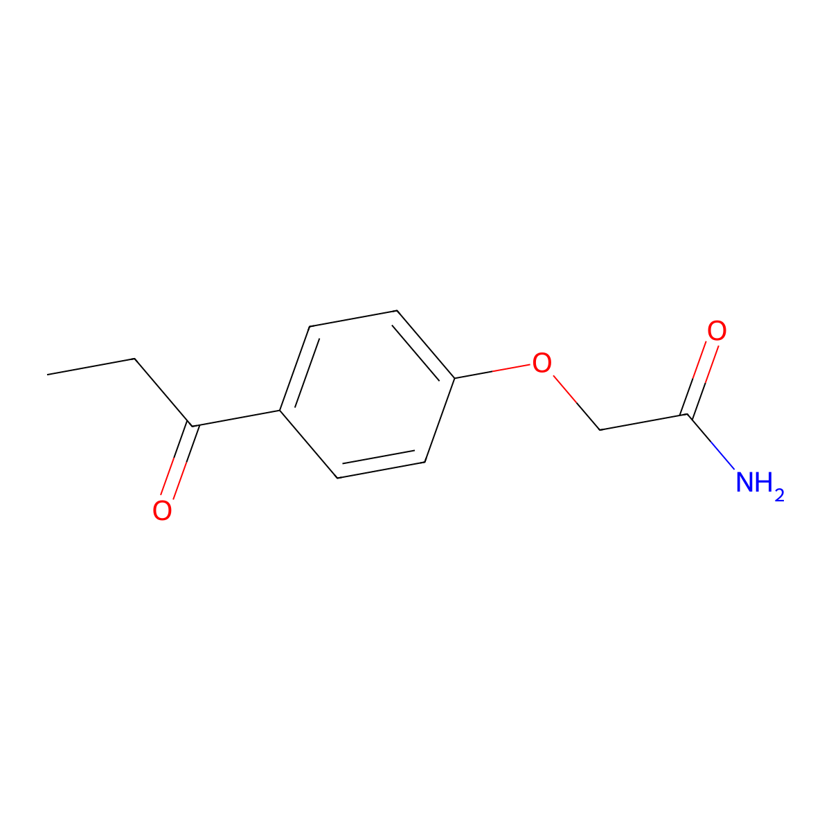 2-(4-Propionylphenoxy)acetamide molecular structure, CAS 445232-54-2