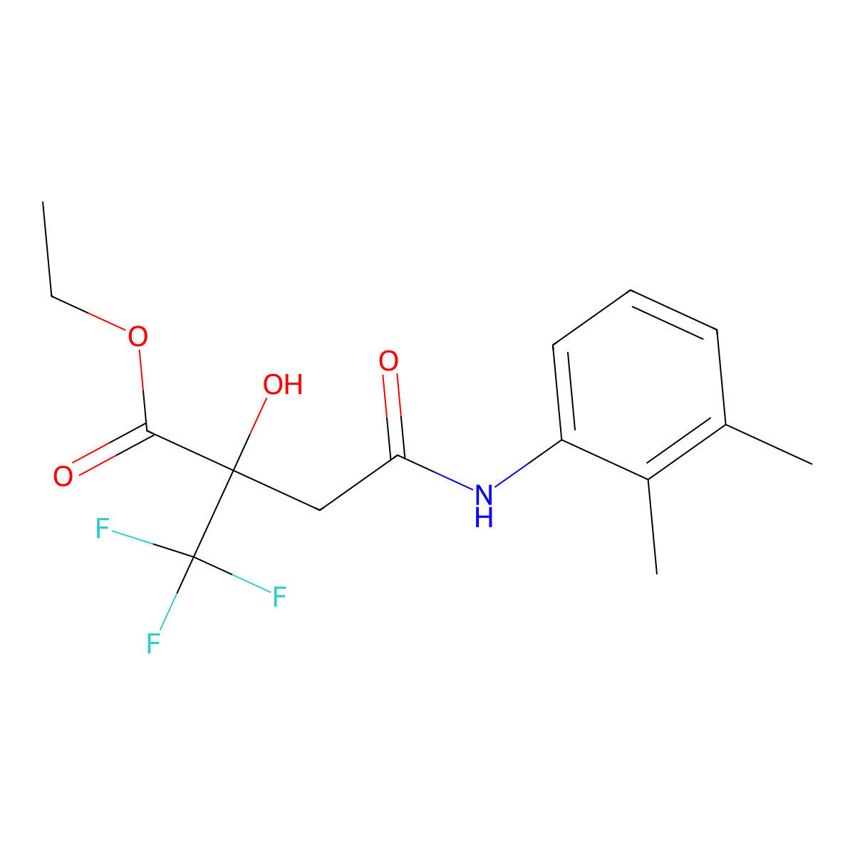 Ethyl 4-((2,3-dimethylphenyl)amino)-2-hydroxy-4-oxo-2-(trifluoromethyl)butanoate molecular structure, CAS 445232-67-7