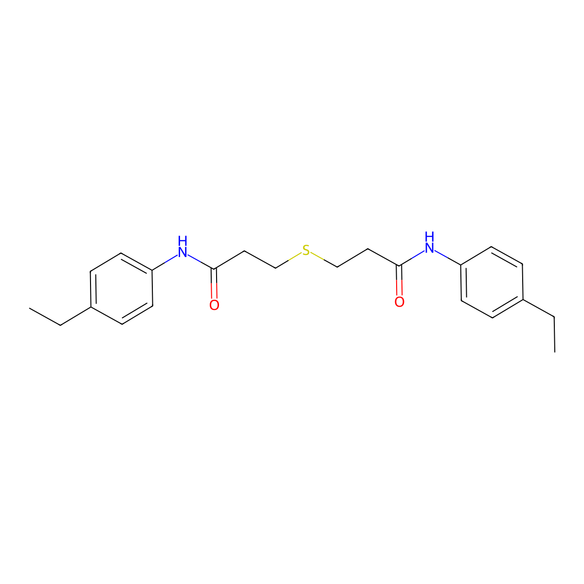 3-[3-(4-ethylanilino)-3-oxopropyl]sulfanyl-N-(4-ethylphenyl)propanamide molecular structure, CAS 445254-13-7