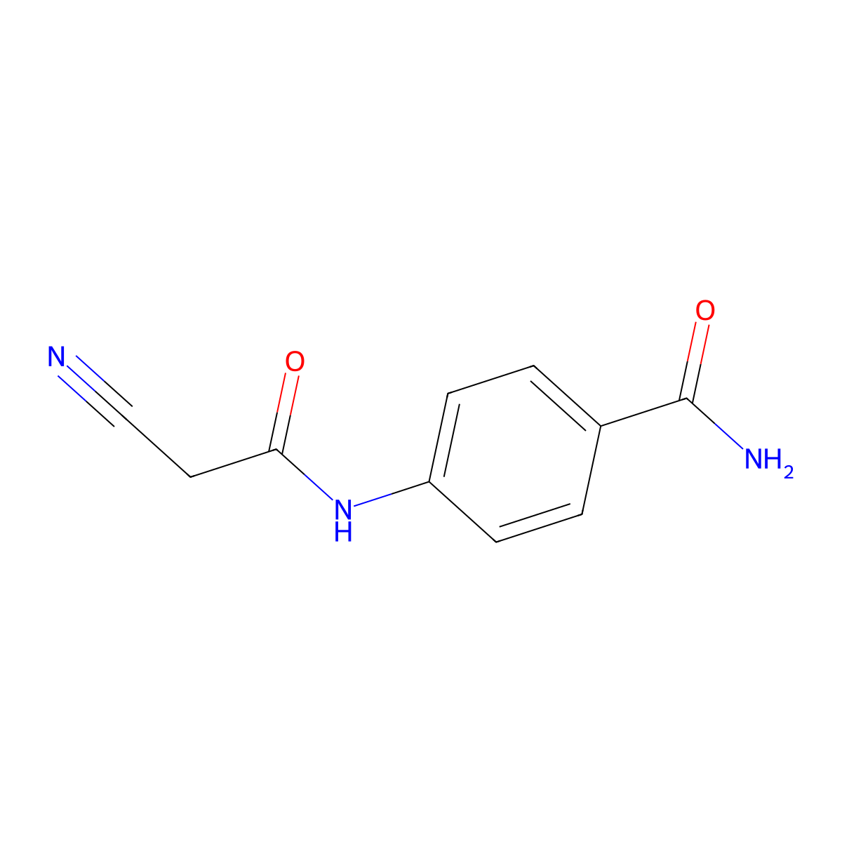 4-[(Cyanoacetyl)amino]benzamide molecular structure, CAS 445254-45-5