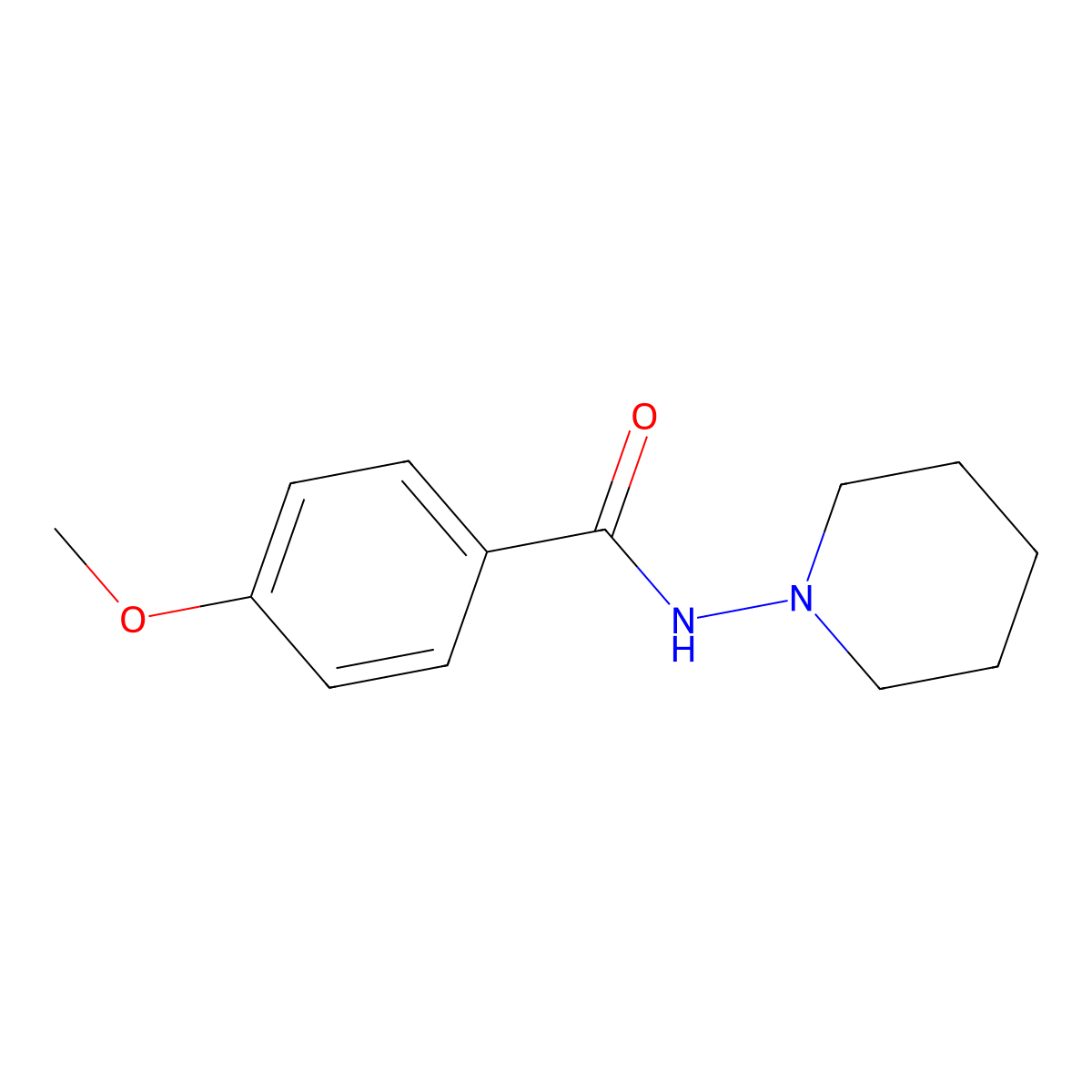 4-methoxy-N-(1-piperidinyl)benzamide molecular structure, CAS 445254-66-0