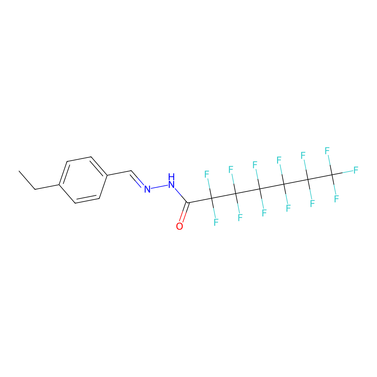 N'-[(4-ethylphenyl)methylidene]-2,2,3,3,4,4,5,5,6,6,7,7,7-tridecafluoroheptanehydrazide molecular structure, CAS 445258-05-9