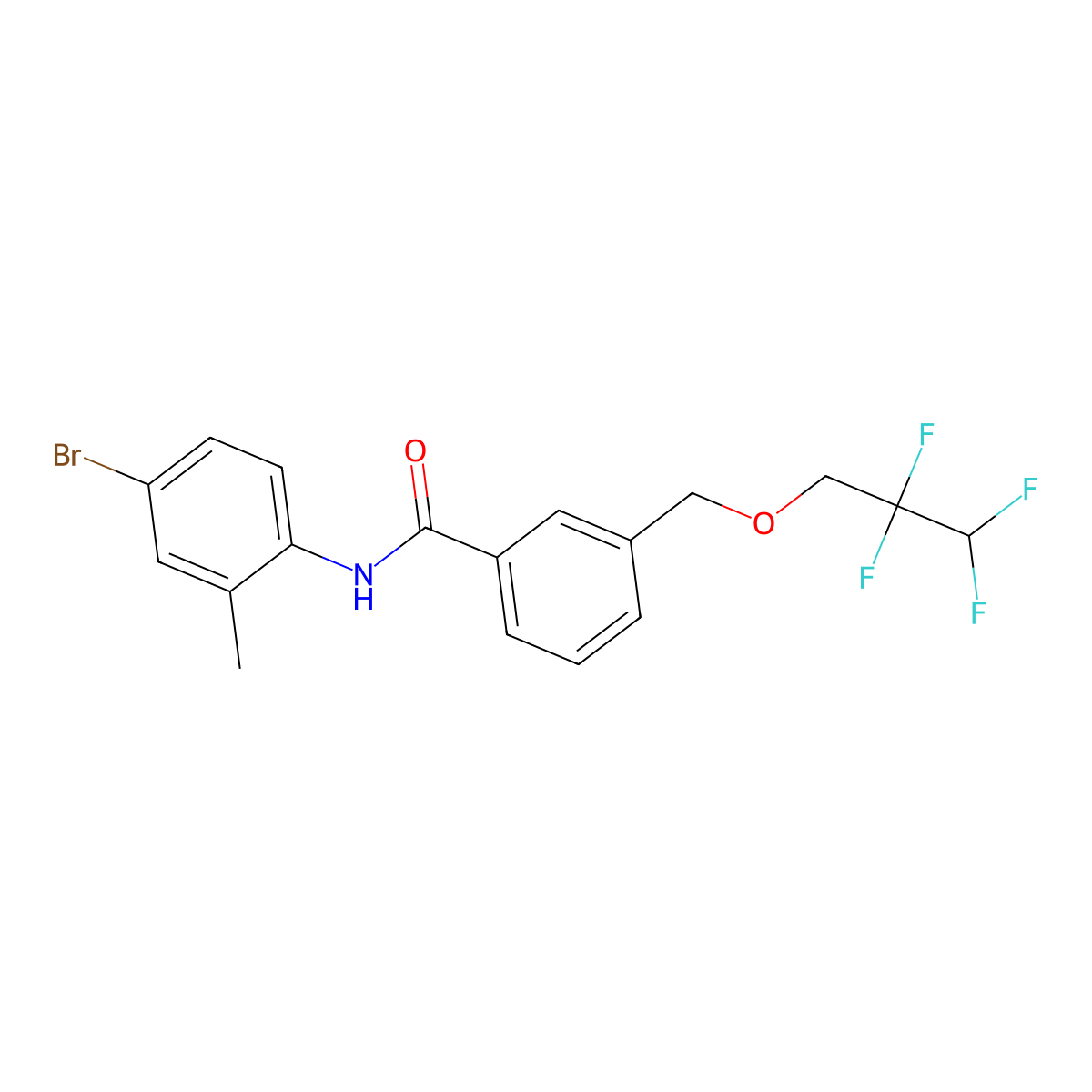 N-(4-bromo-2-methylphenyl)-3-[(2,2,3,3-tetrafluoropropoxy)methyl]benzamide molecular structure, CAS 445258-31-1