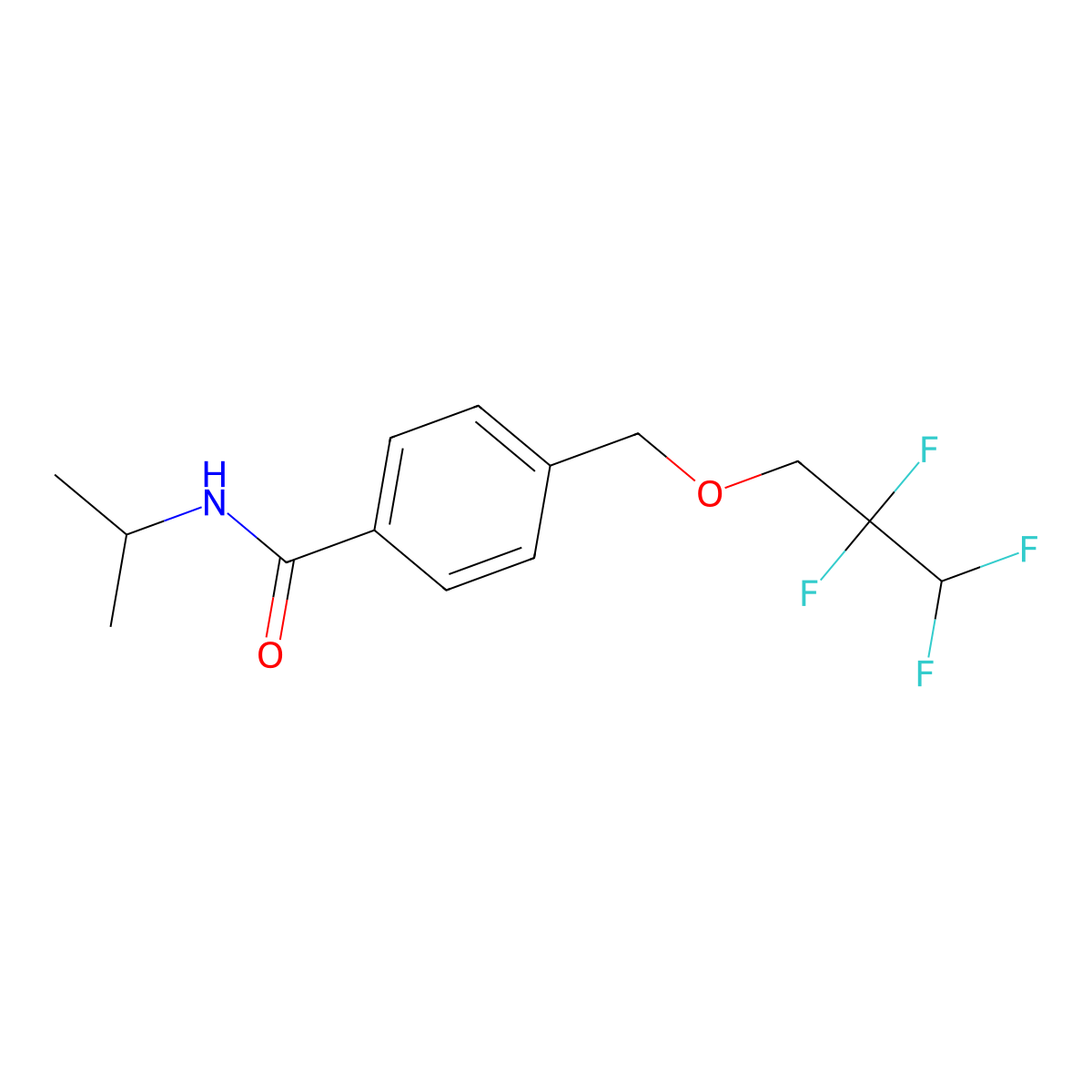 N-isopropyl-4-[(2,2,3,3-tetrafluoropropoxy)methyl]benzamide molecular structure, CAS 445258-72-0