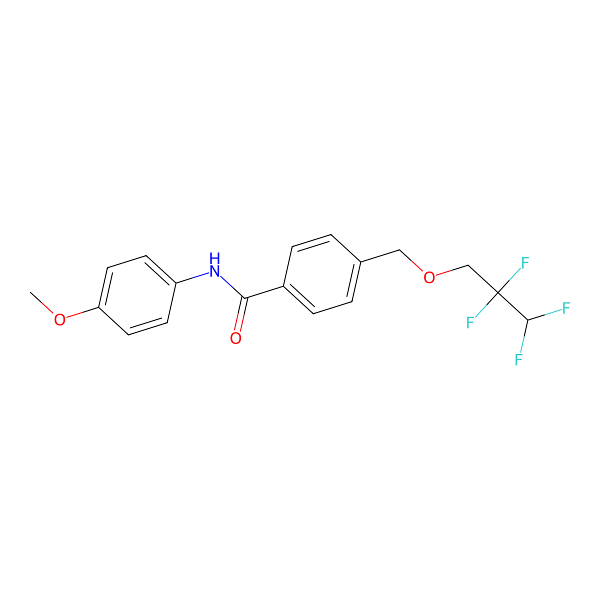 N-(4-methoxyphenyl)-4-[(2,2,3,3-tetrafluoropropoxy)methyl]benzamide molecular structure, CAS 445258-88-8