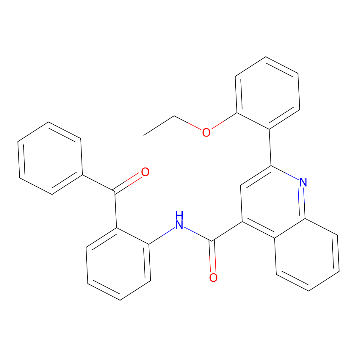 N-(2-benzoylphenyl)-2-(2-ethoxyphenyl)quinoline-4-carboxamide molecular structure, CAS 445260-12-8