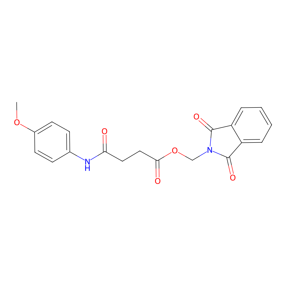 (1,3-Dioxoisoindol-2-yl)methyl 4-(4-methoxyanilino)-4-oxobutanoate molecular structure, CAS 445262-18-0
