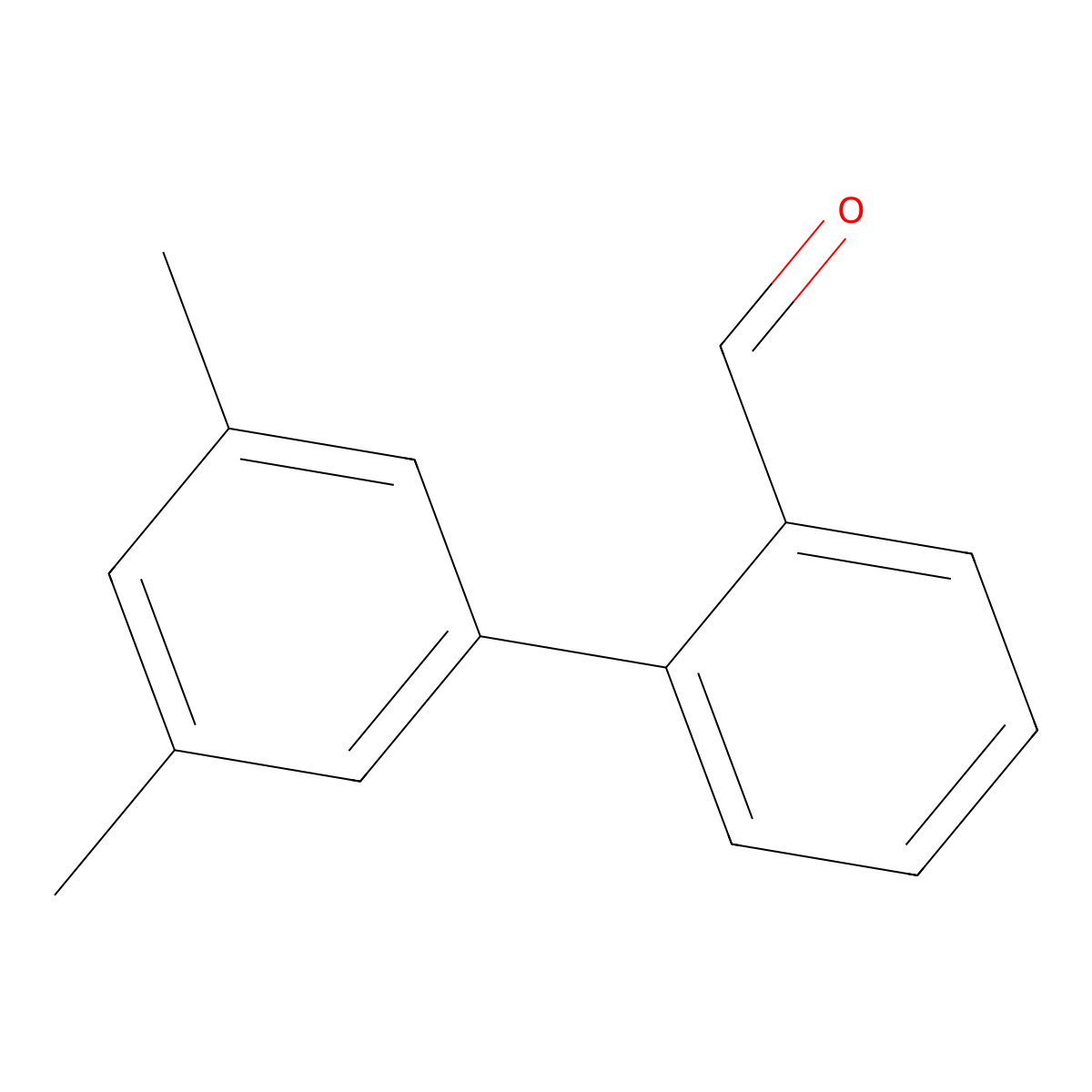 3',5'-Dimethyl-[1,1'-biphenyl]-2-carbaldehyde molecular structure, CAS 445262-63-5
