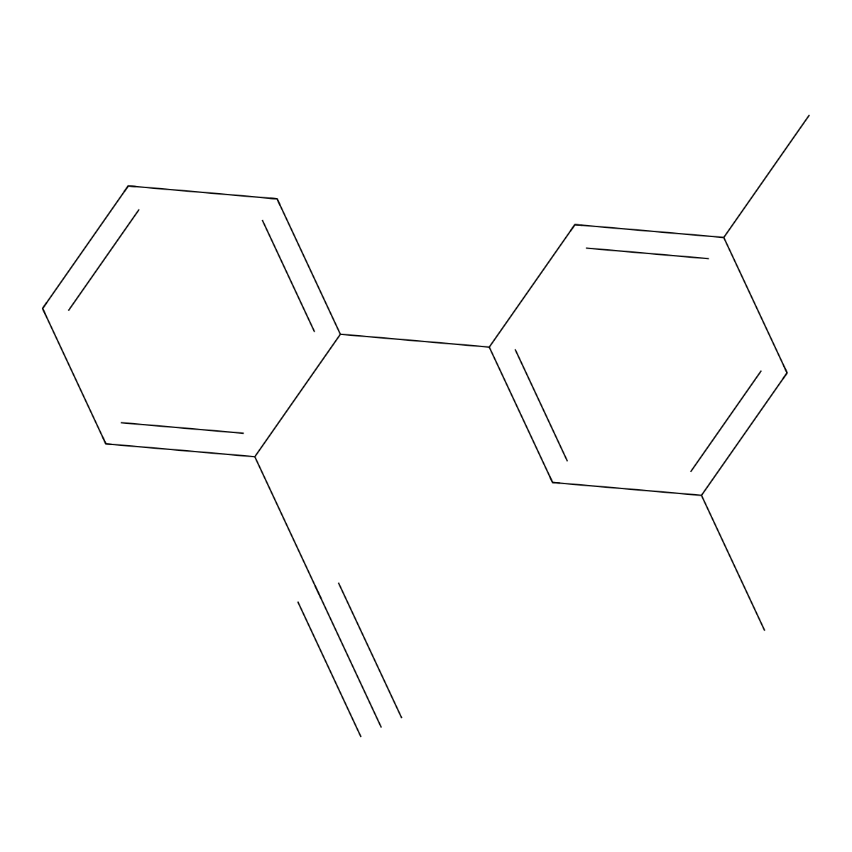 2-Ethynyl-3',5'-dimethyl-1,1'-biphenyl molecular structure, CAS 445262-68-0