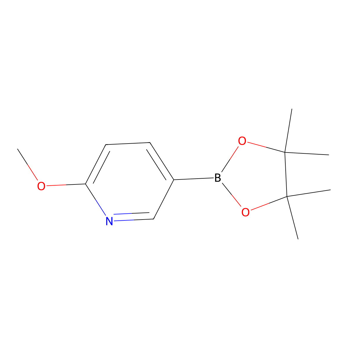 2-Methoxy-5-(4,4,5,5-tetramethyl-1,3,2-dioxaborolan-2-yl)pyridine molecular structure, CAS 445264-61-9