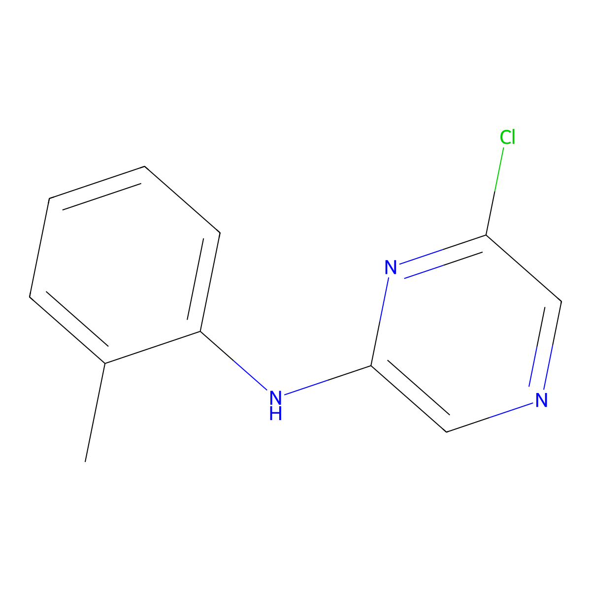 6-Chloro-N-(o-tolyl)pyrazin-2-amine molecular structure, CAS 445264-64-2