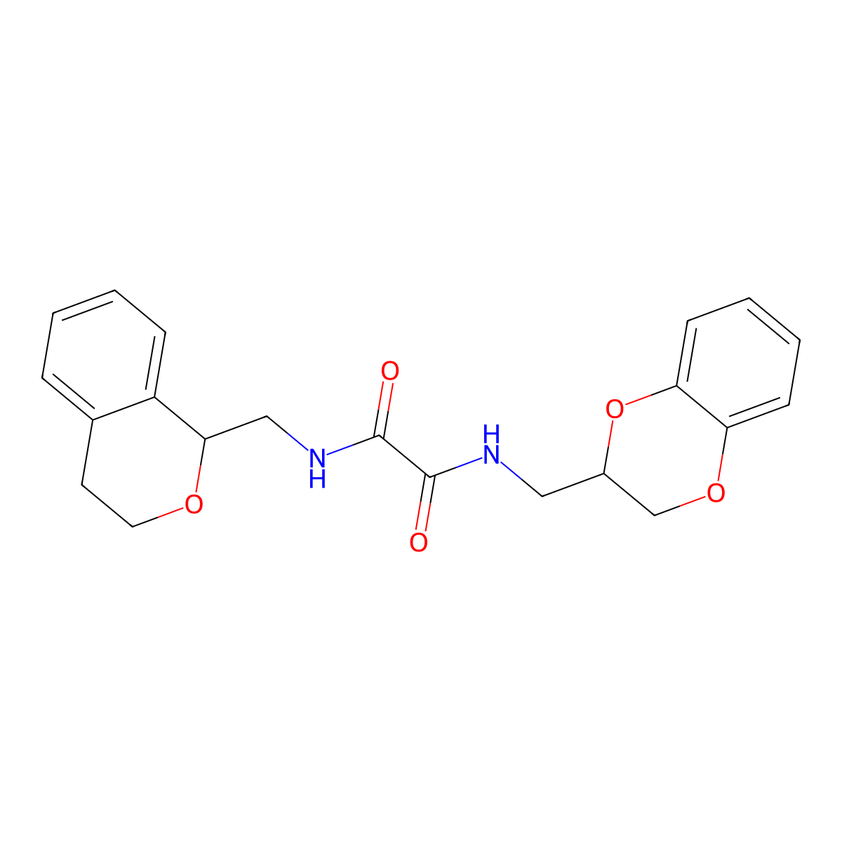 N-(2,3-dihydro-1,4-benzodioxin-2-ylmethyl)-N'-(3,4-dihydro-1H-isochromen-1-ylmethyl)ethanediamide molecular structure, CAS 445264-68-6