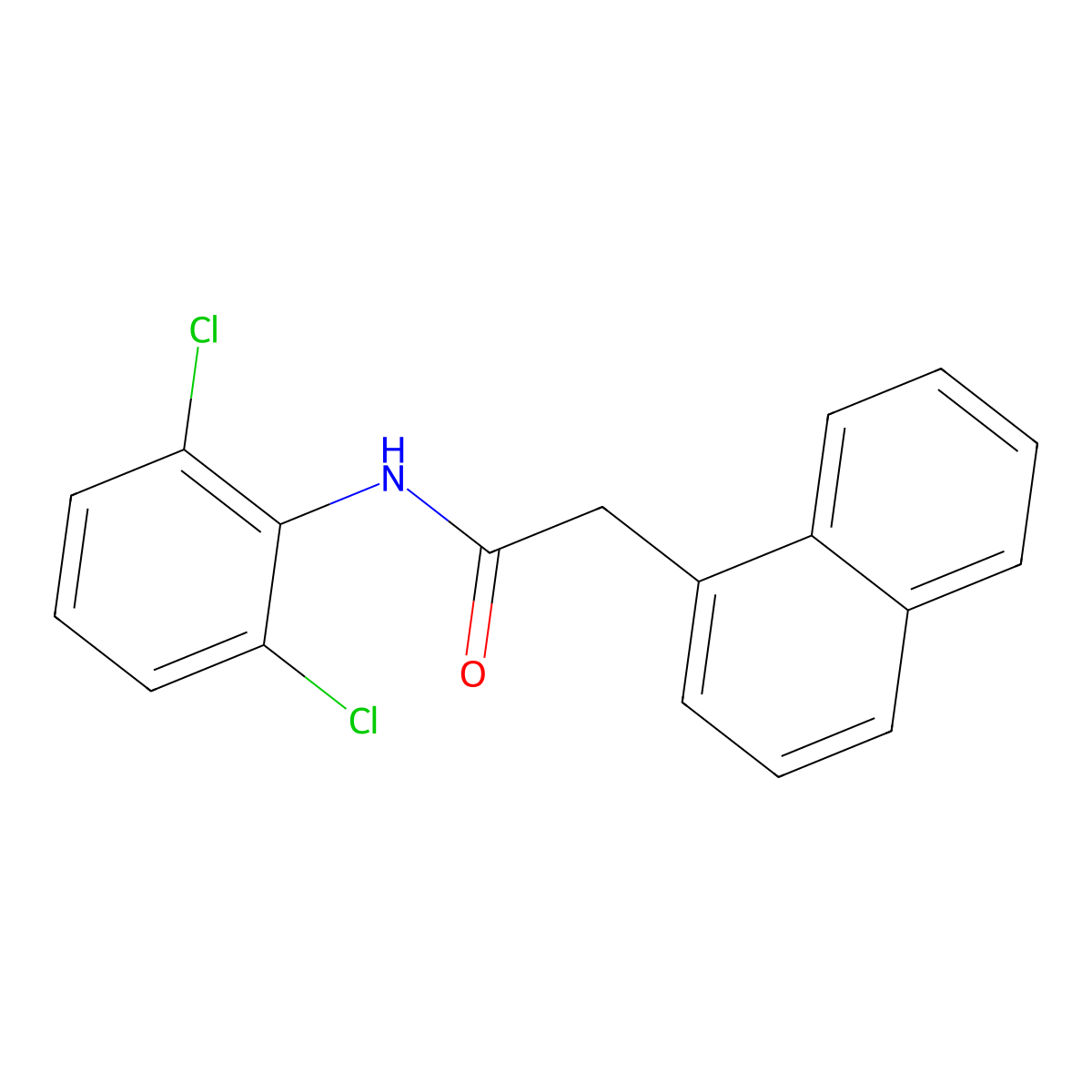 N-(2,6-dichlorophenyl)-2-naphthalen-1-ylacetamide molecular structure, CAS 445264-80-2