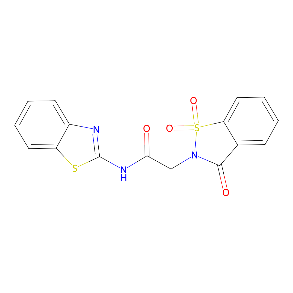 N-(1,3-benzothiazol-2-yl)-2-(1,1,3-trioxo-2,3-dihydro-1lambda6,2-benzothiazol-2-yl)acetamide molecular structure, CAS 445265-10-1