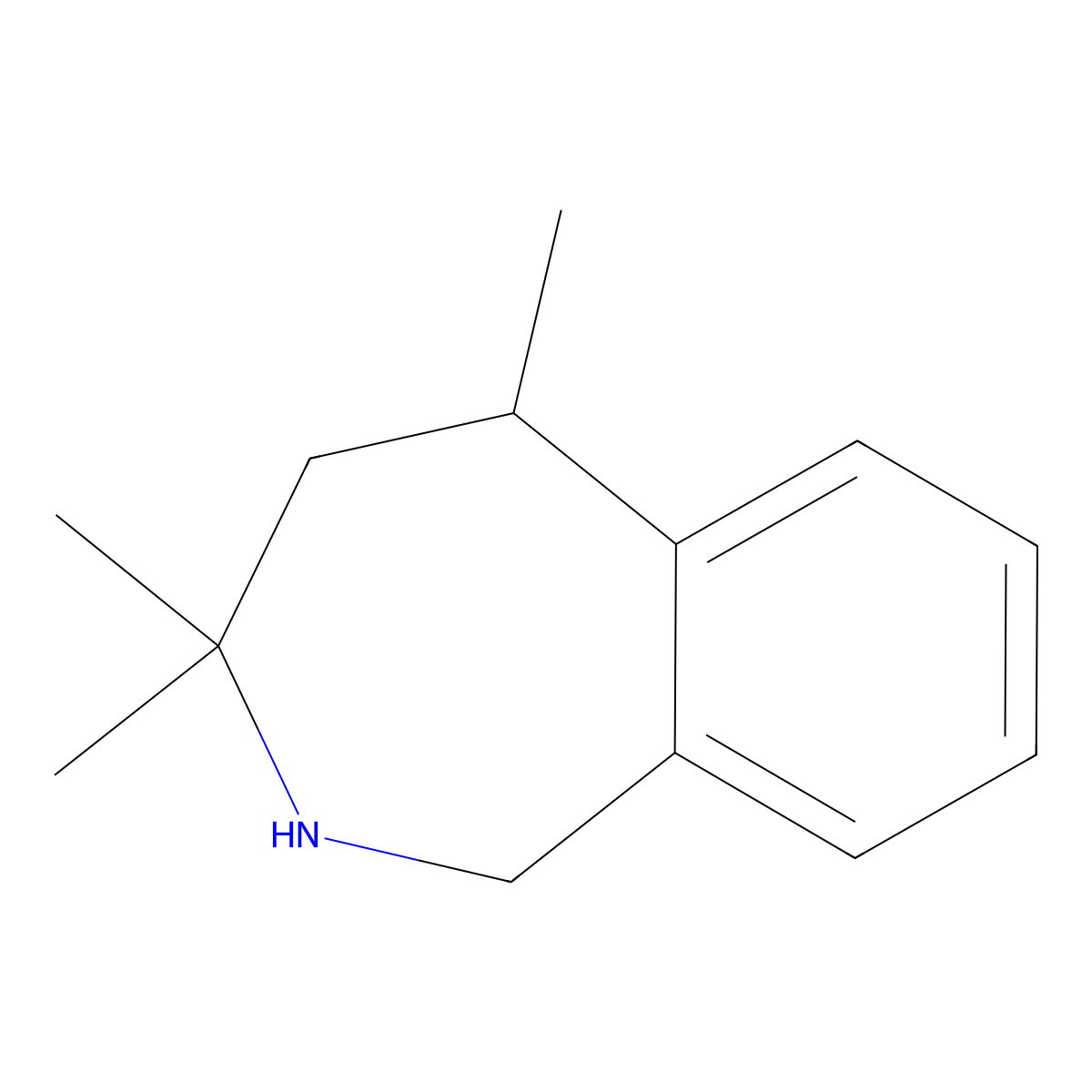 3,3,5-trimethyl-2,3,4,5-tetrahydro-1H-2-benzazepine molecular structure, CAS 445265-12-3