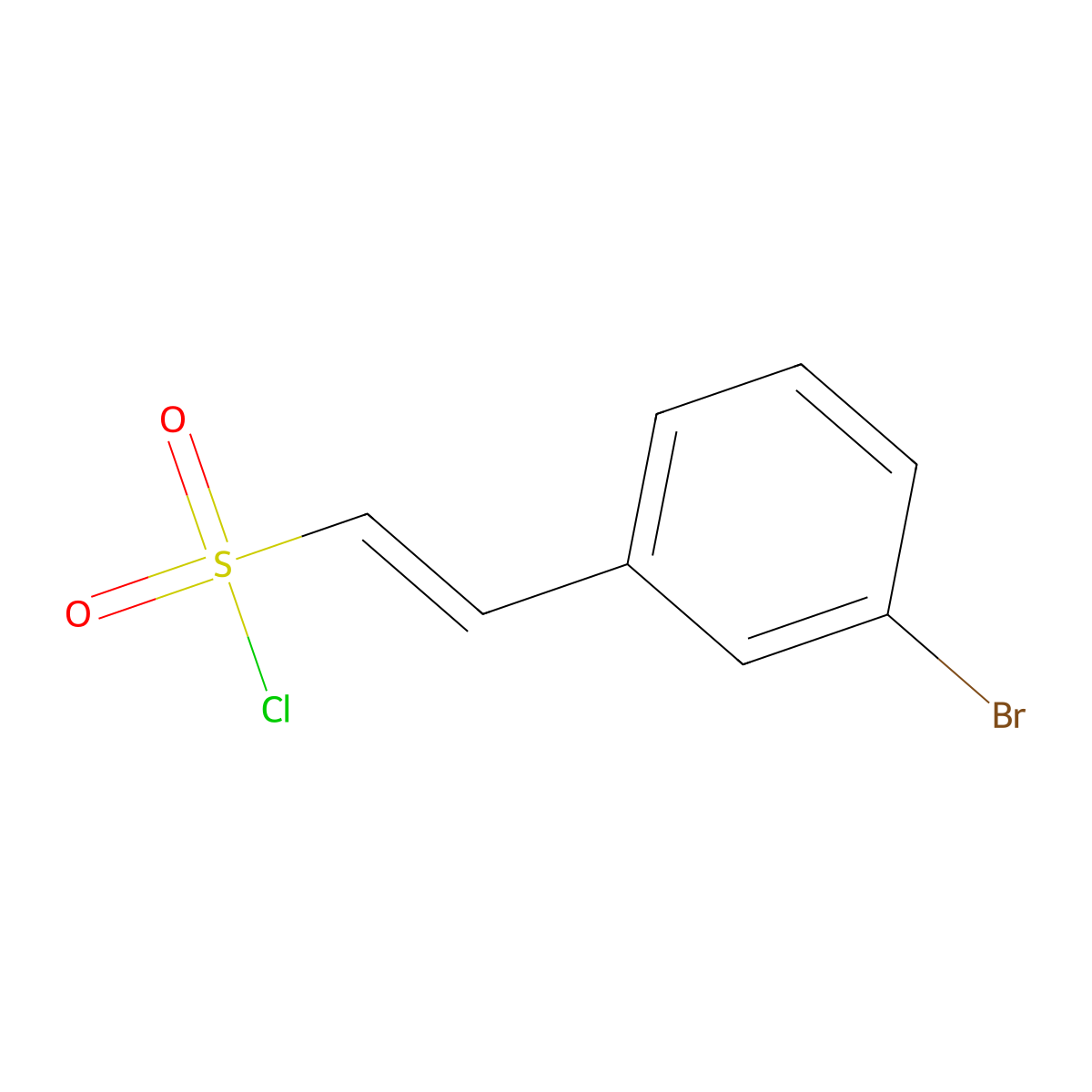 2-(3-Bromophenyl)ethene-1-sulfonyl chloride molecular structure, CAS 445280-74-0