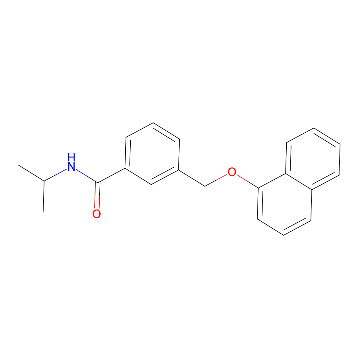 N-isopropyl-3-[(1-naphthyloxy)methyl]benzamide molecular structure, CAS 445284-85-5