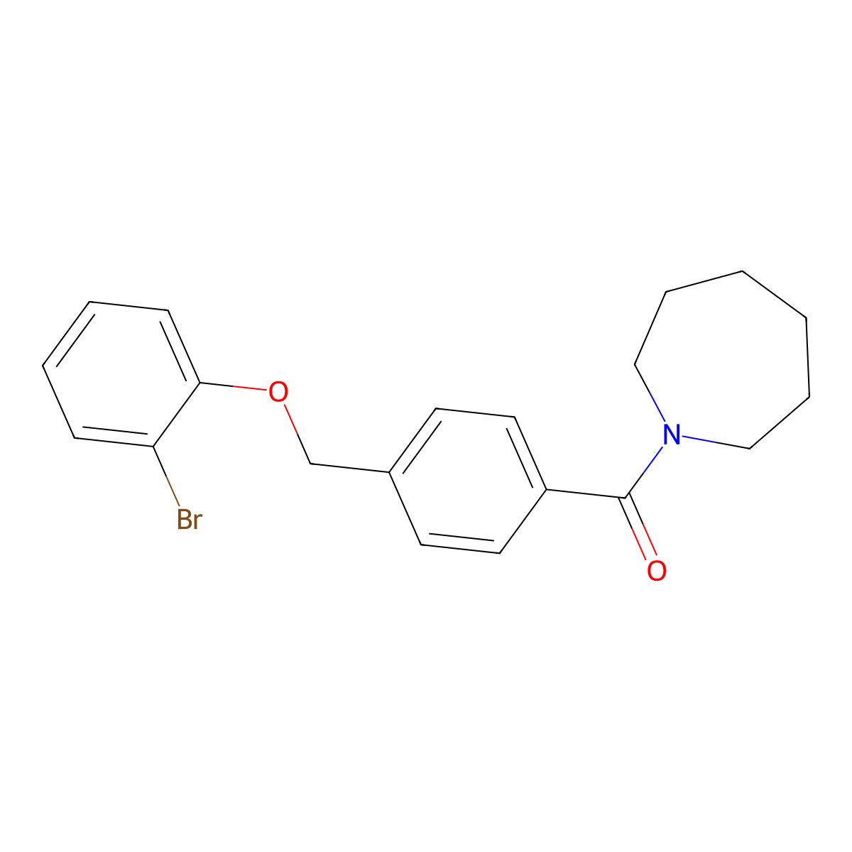 1-{4-[(2-Bromophenoxy)methyl]benzoyl}azepane molecular structure, CAS 445286-21-5