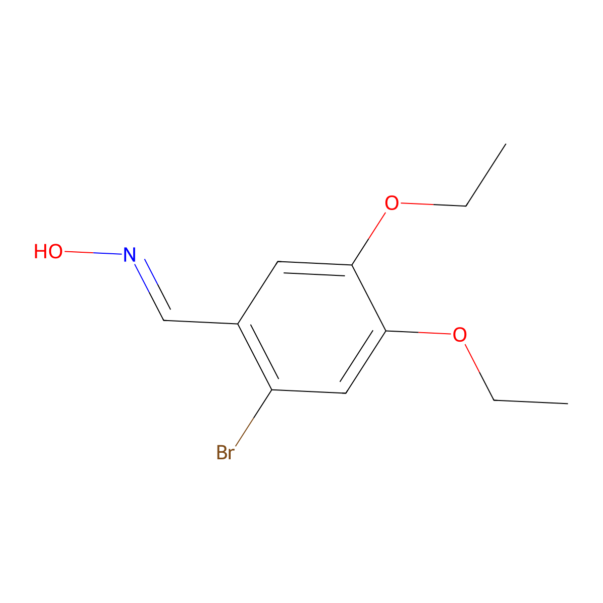 2-Bromo-4,5-diethoxybenzaldehyde oxime molecular structure, CAS 445286-88-4