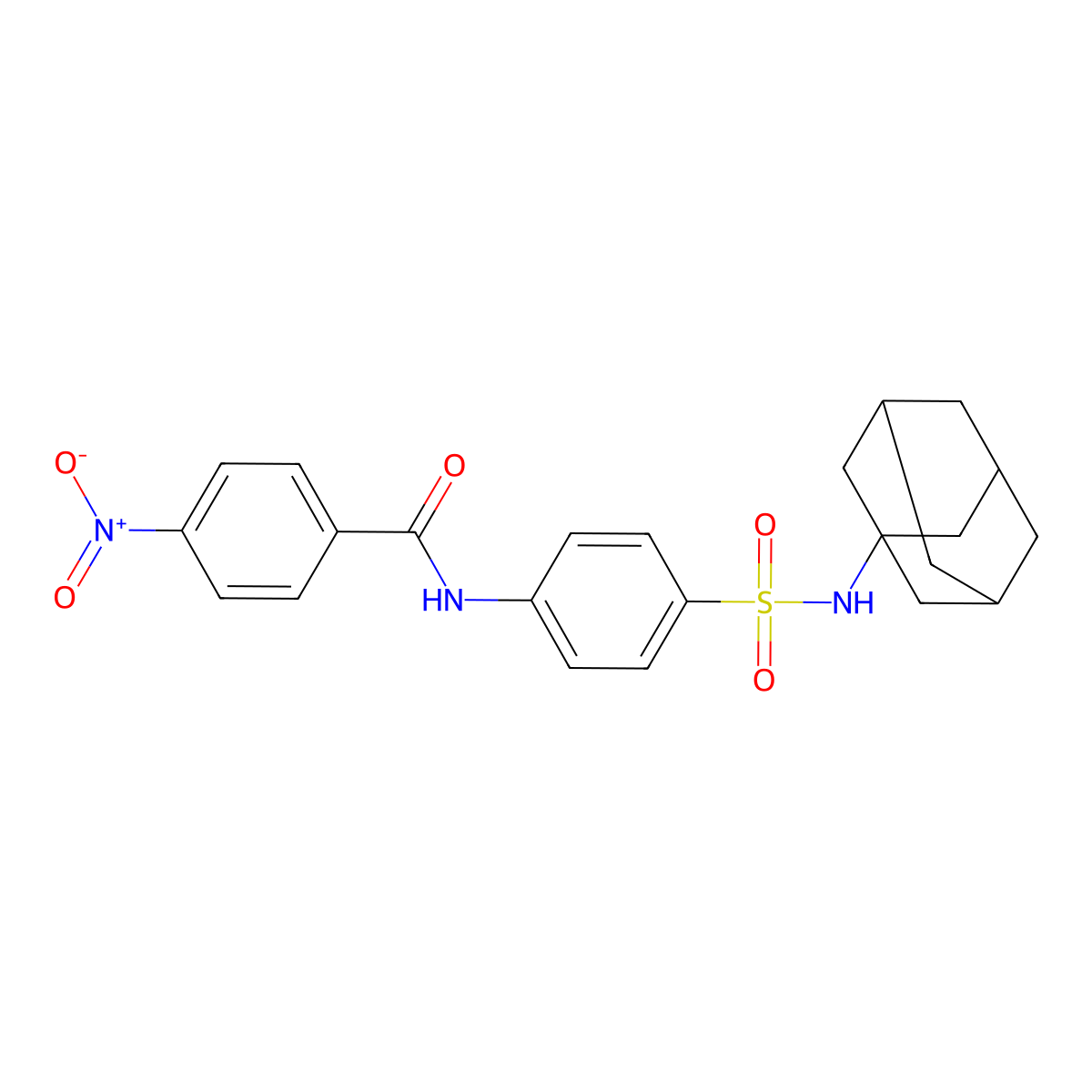 N-[4-(1-adamantylsulfamoyl)phenyl]-4-nitrobenzamide molecular structure, CAS 445288-71-1
