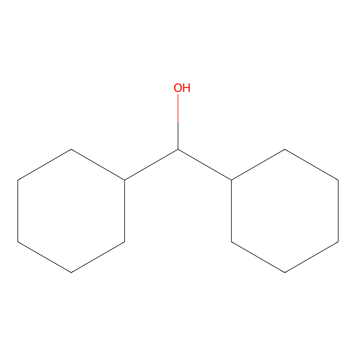 alpha-Cyclohexylcyclohexanemethanol molecular structure, CAS 4453-82-1