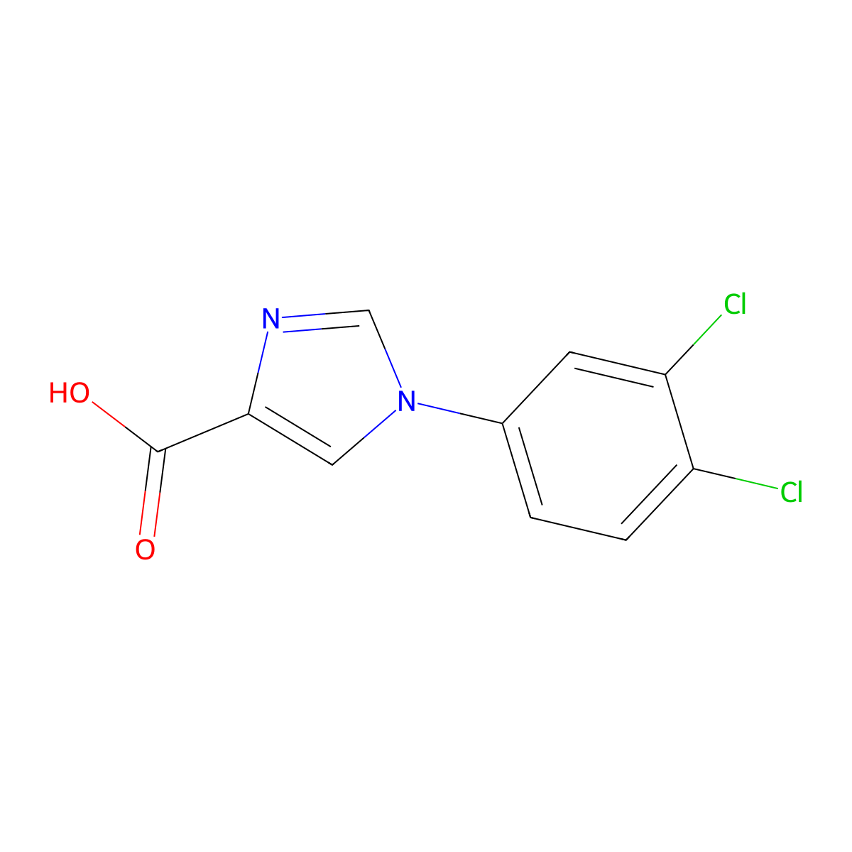 1-(3,4-Dichlorophenyl)-1H-imidazole-4-carboxylic acid molecular structure, CAS 445302-10-3