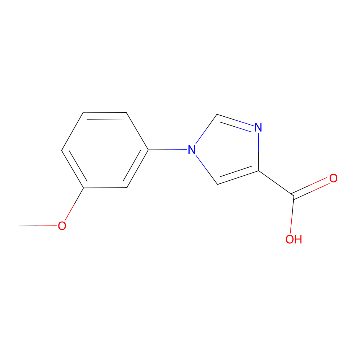 1-(3-Methoxyphenyl)-1H-imidazole-4-carboxylic acid molecular structure, CAS 445302-35-2