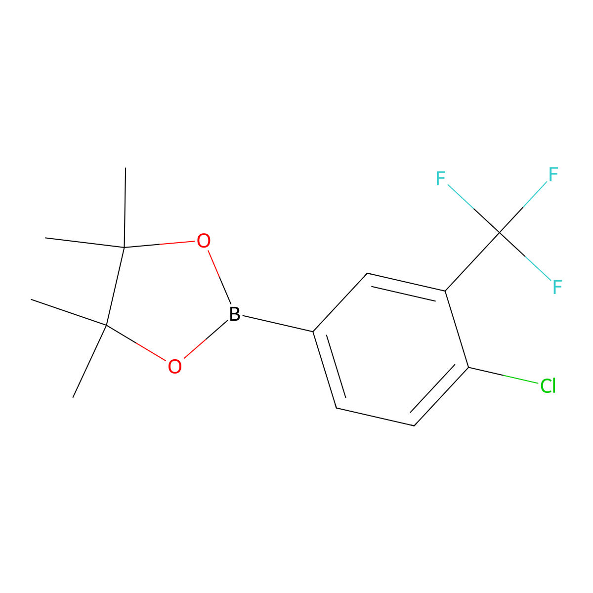 2-(4-Chloro-3-(trifluoromethyl)phenyl)-4,4,5,5-tetramethyl-1,3,2-dioxaborolane molecular structure, CAS 445303-09-3