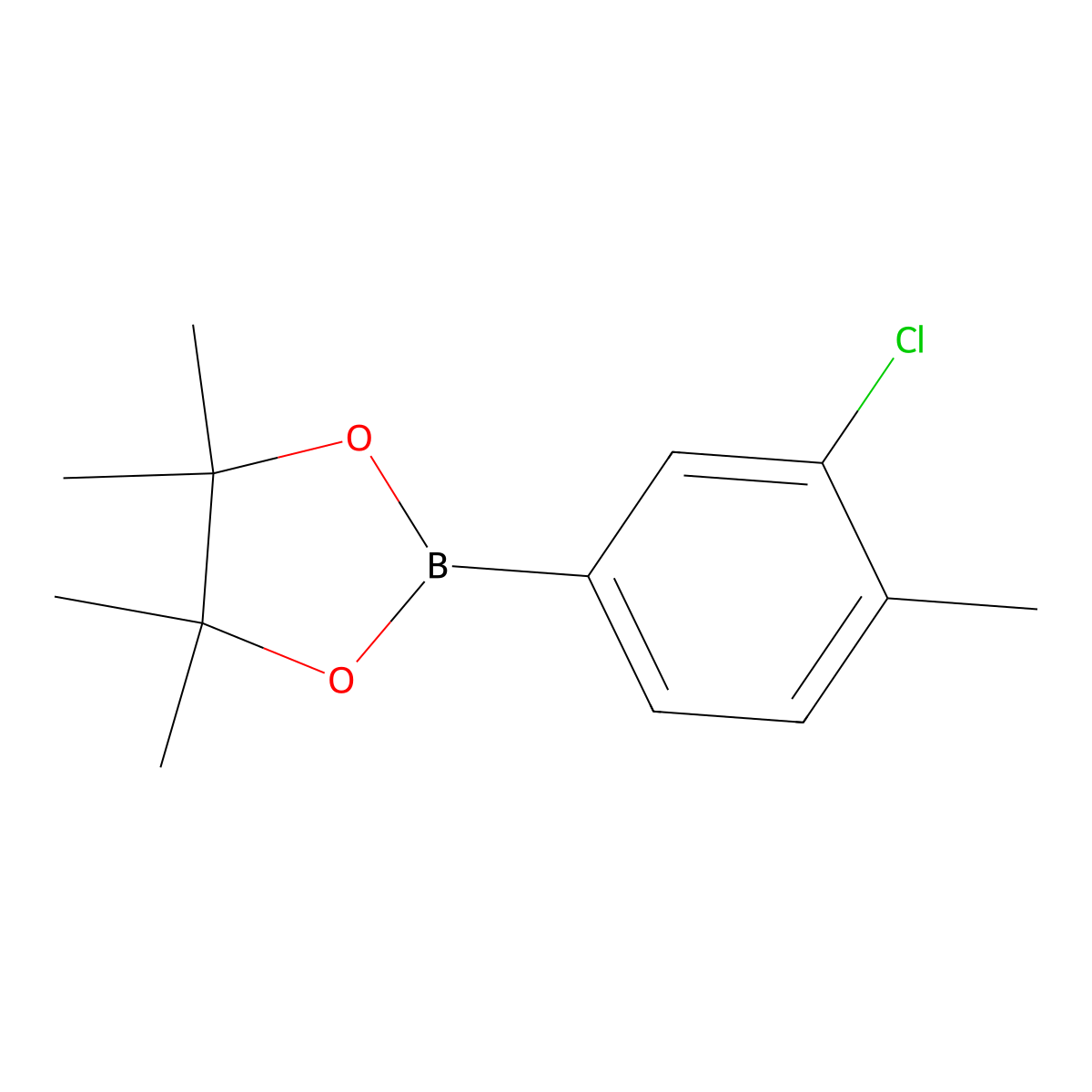 2-(3-Chloro-4-methylphenyl)-4,4,5,5-tetramethyl-1,3,2-dioxaborolane molecular structure, CAS 445303-10-6