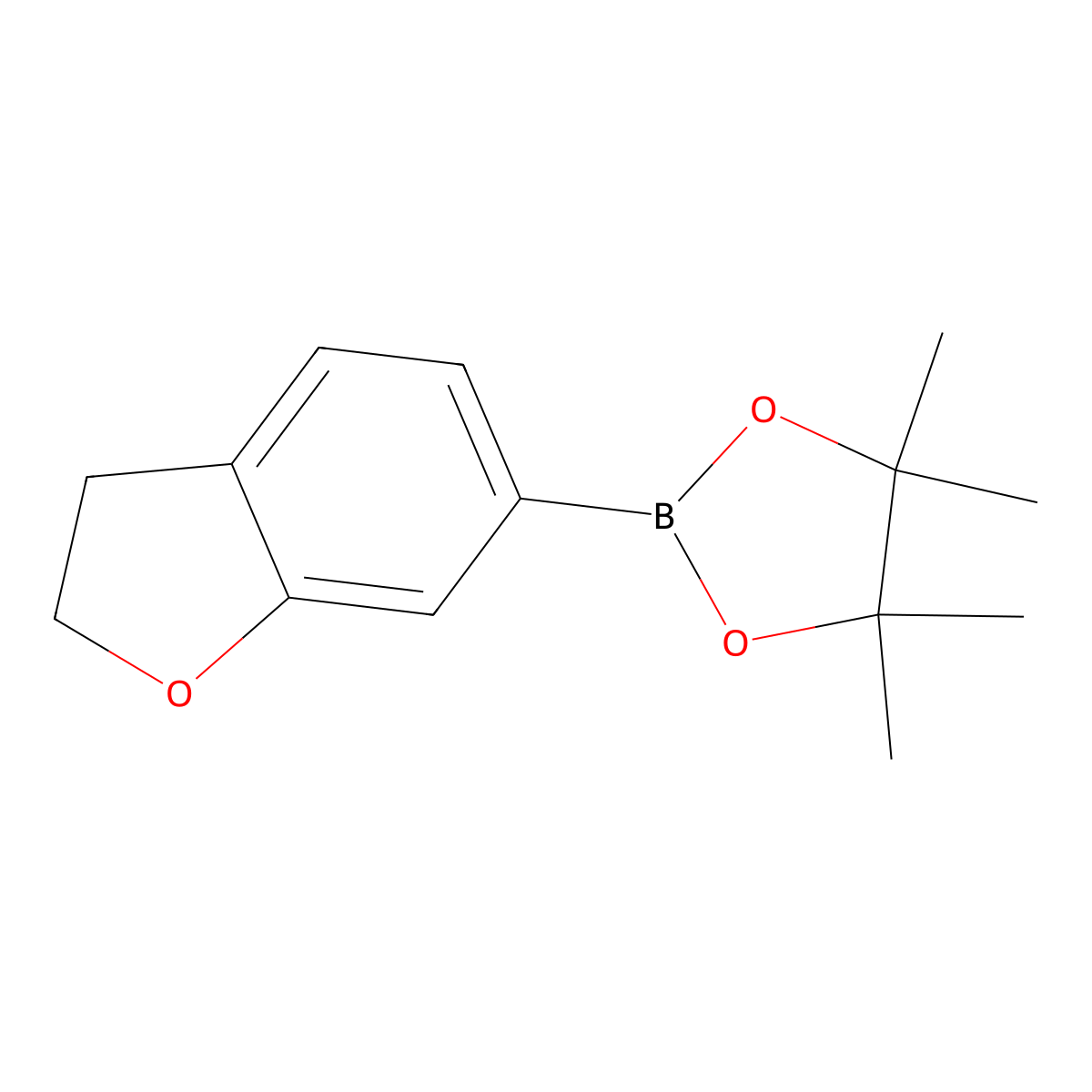 2-(2,3-Dihydro-1-benzofuran-6-yl)-4,4,5,5-tetramethyl-1,3,2-dioxaborolane molecular structure, CAS 445303-12-8