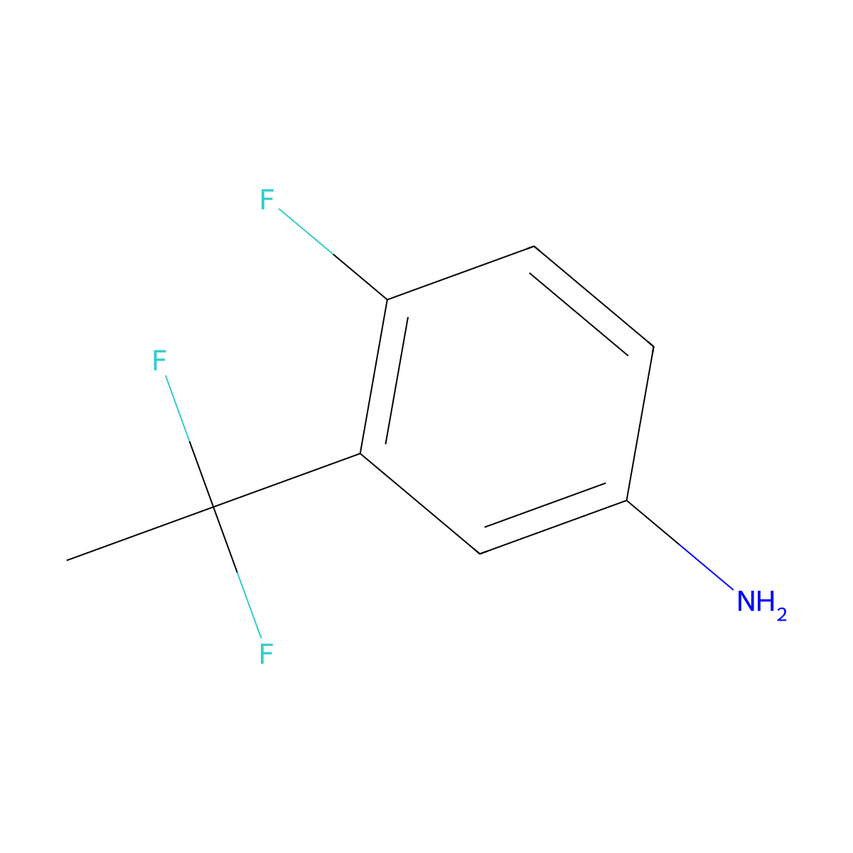 3-(1,1-Difluoroethyl)-4-fluoroaniline molecular structure, CAS 445303-18-4