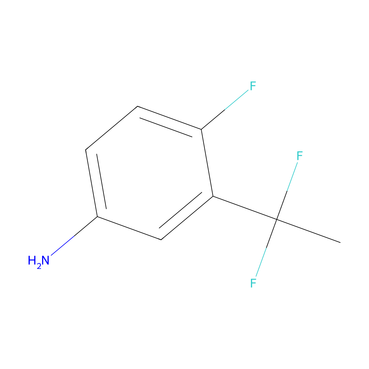 3-(1,1-Difluoroethyl)-4-fluoroaniline molecular structure, CAS 445303-18-4
