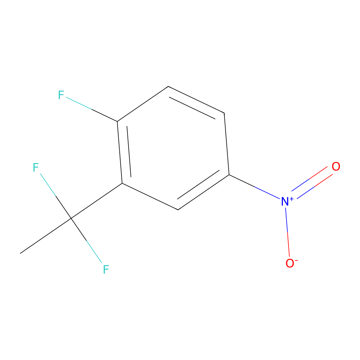 2-(1,1-Difluoroethyl)-1-fluoro-4-nitrobenzene molecular structure, CAS 445303-19-5