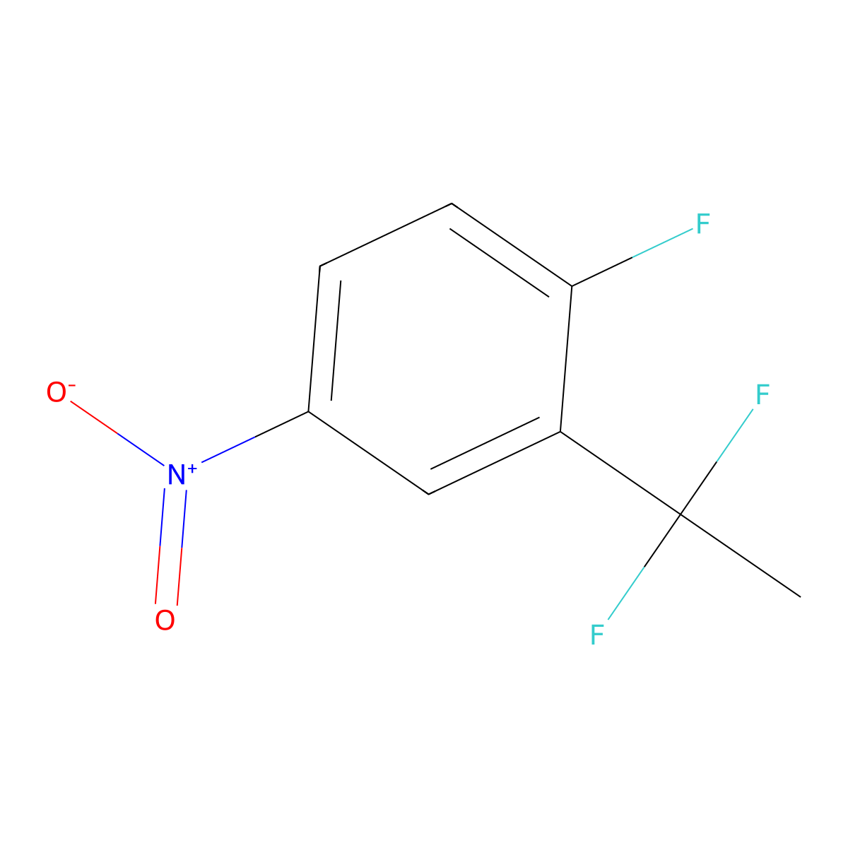 2-(1,1-Difluoroethyl)-1-fluoro-4-nitrobenzene molecular structure, CAS 445303-19-5