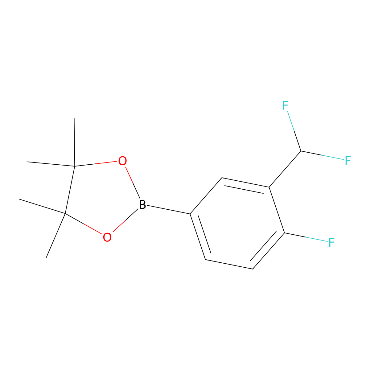 2-(3-(Difluoromethyl)-4-fluorophenyl)-4,4,5,5-tetramethyl-1,3,2-dioxaborolane molecular structure, CAS 445303-65-1