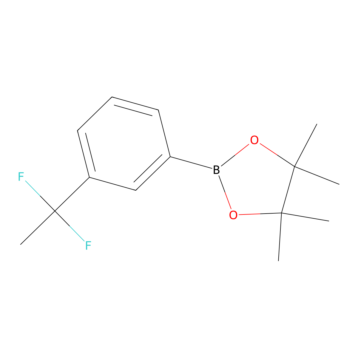 2-[3-(1,1-Difluoroethyl)phenyl]-4,4,5,5-tetramethyl-1,3,2-dioxaborolane molecular structure, CAS 445303-66-2