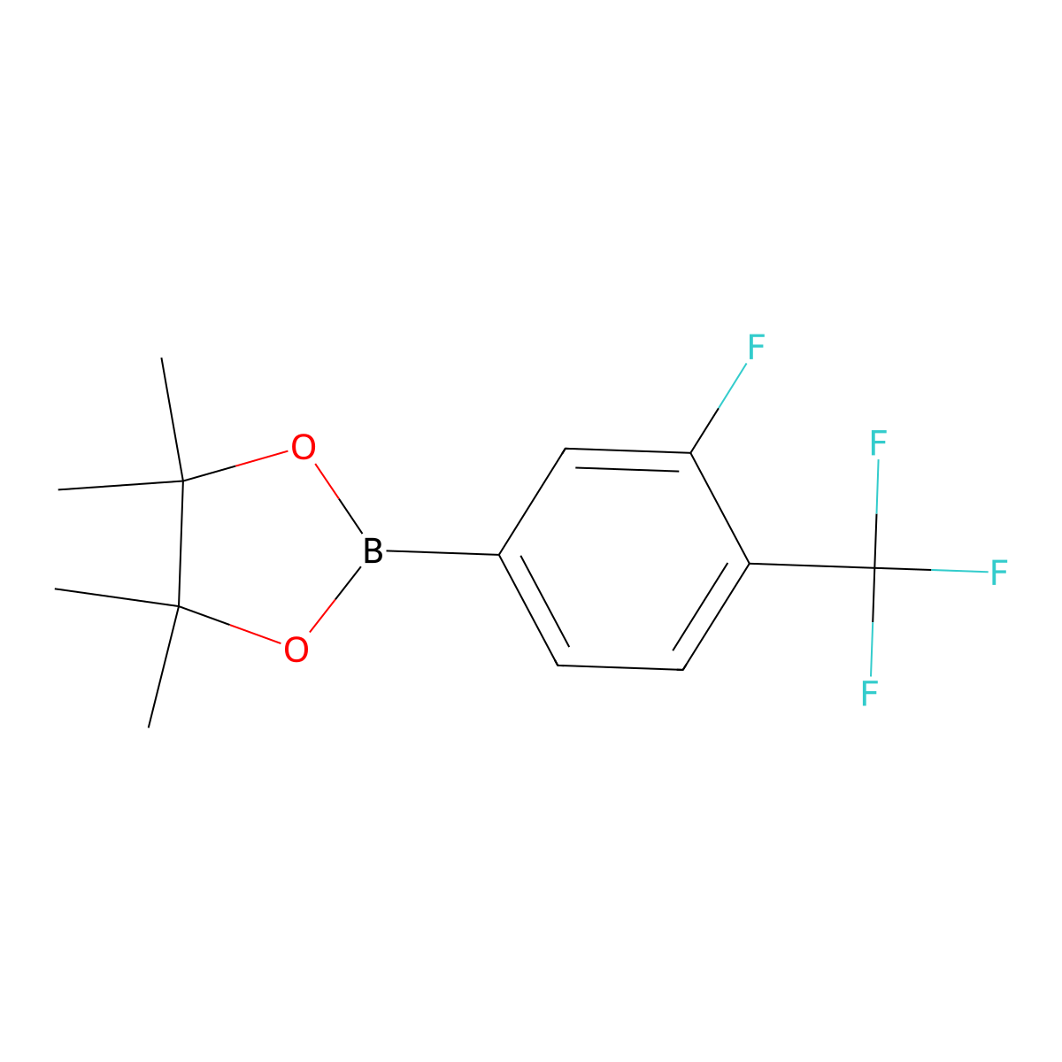 3-Fluoro-4-(trifluoromethyl)phenylboronic acid pinacol ester molecular structure, CAS 445303-67-3