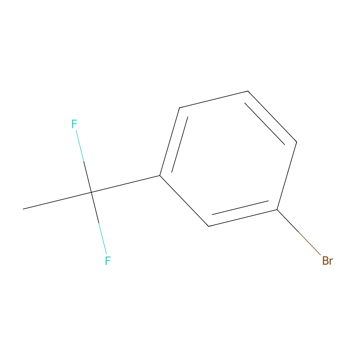 1-Bromo-3-(1,1-difluoroethyl)benzene molecular structure, CAS 445303-70-8