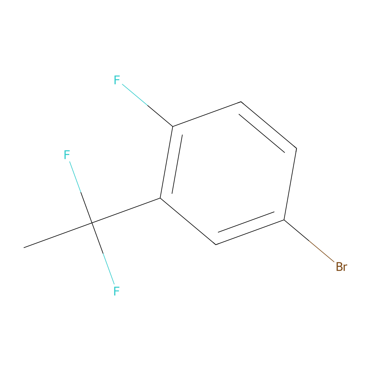 4-Bromo-2-(1,1-difluoroethyl)-1-fluorobenzene molecular structure, CAS 445303-71-9