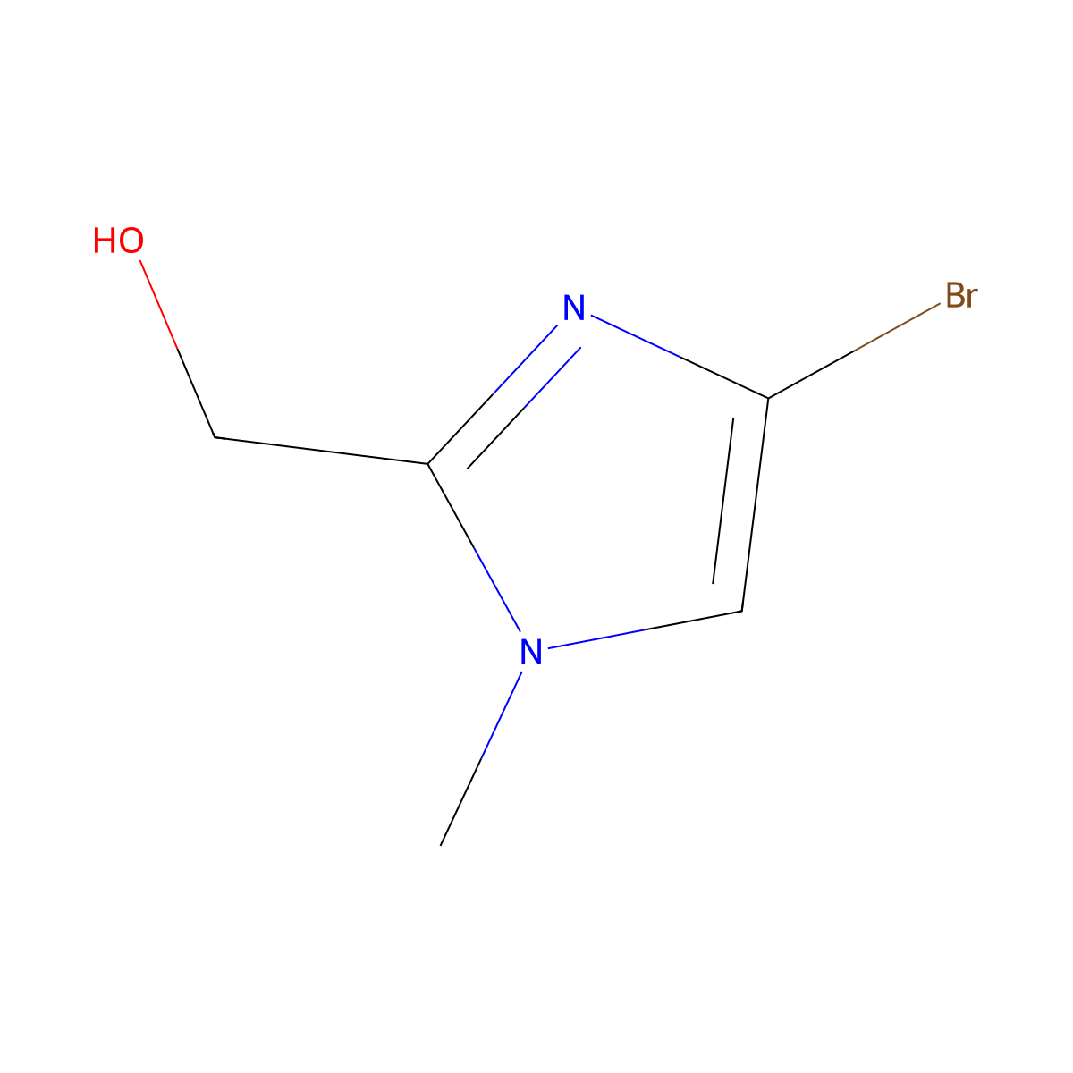 4-Bromo-1-methyl-1H-imidazole-2-methanol molecular structure, CAS 445303-73-1