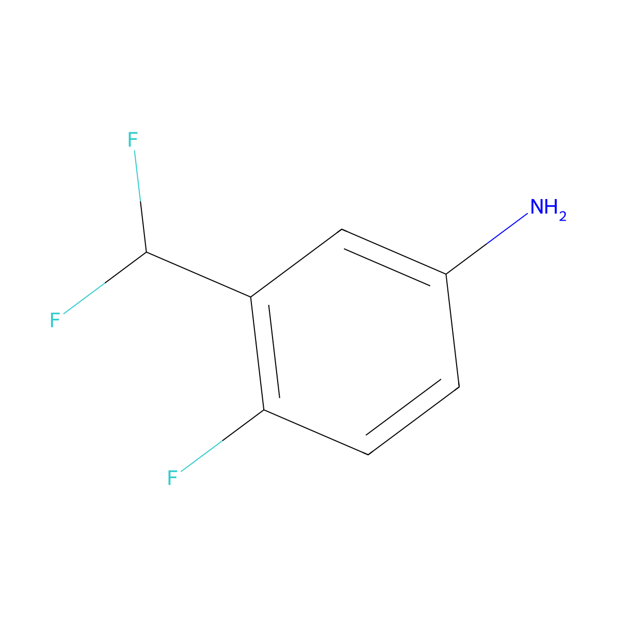 3-(Difluoromethyl)-4-fluoroaniline molecular structure, CAS 445303-96-8