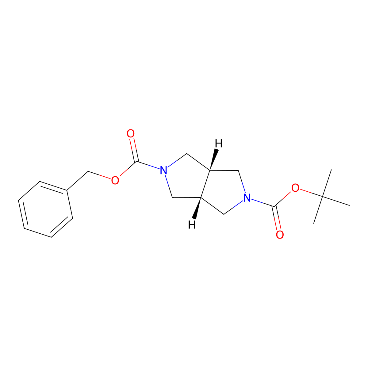 cis-2-Boc-5-cbz-octahydropyrrolo[3,4-C]pyrrole molecular structure, CAS 445310-00-9