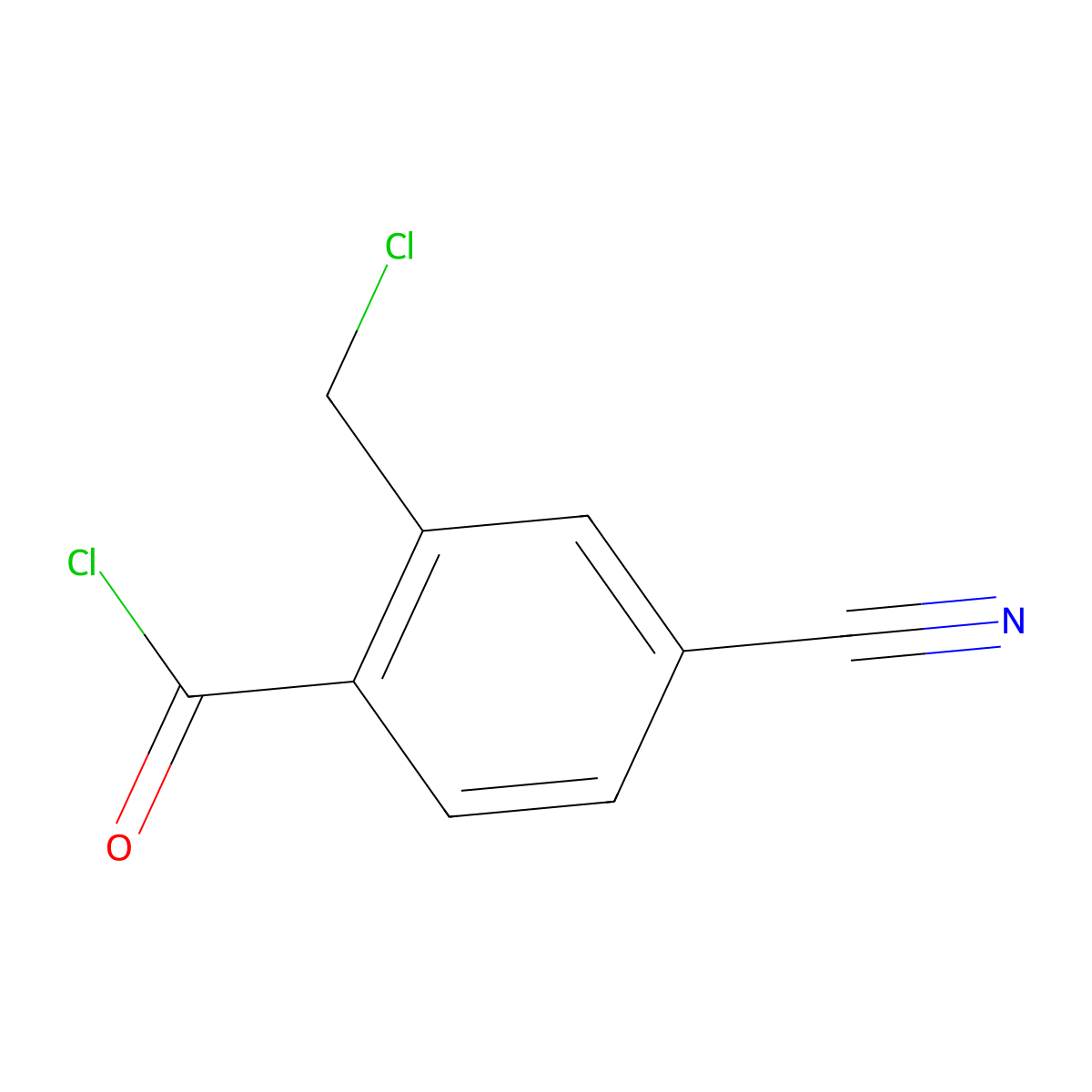 2-(Chloromethyl)-4-cyanobenzoyl chloride molecular structure, CAS 445312-07-2